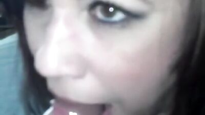 Amateur wife is filmed by her husband while sucking off his stiff rod