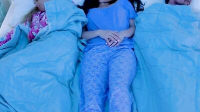 Naughty teen girl loves satisfying her cravings by having sex with her foster parents