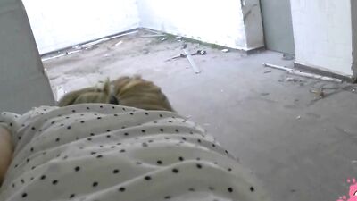 Amateur blonde is filmed while giving oral pleasure to her partner