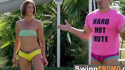Swinging couples are sharing their testimonials before engaging in a passionate midnight orgy