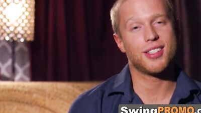 Swinging couples are sharing their testimonials before engaging in a passionate midnight orgy