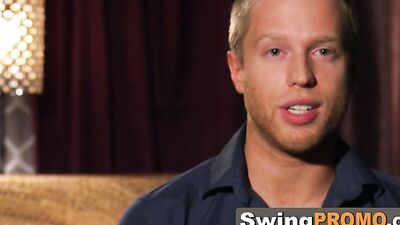 Swinging couples are sharing their testimonials before engaging in a passionate midnight orgy