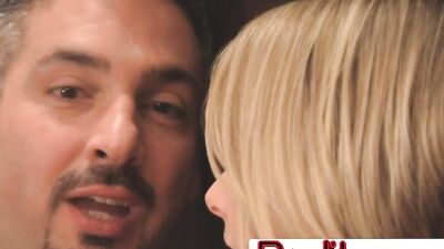 Blonde MILF and her Latino husband are about to enter the swinging party