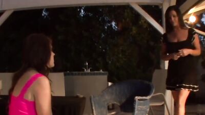 Young daughter and her stepmom are locked in a position 69