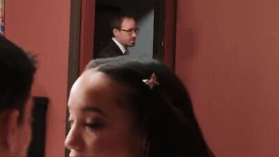 Spanish stallion is having a hot interracial threesome with two cute ebony girls