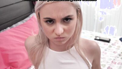 Blonde teen chick has her pussy shafted by her horny stepbrother