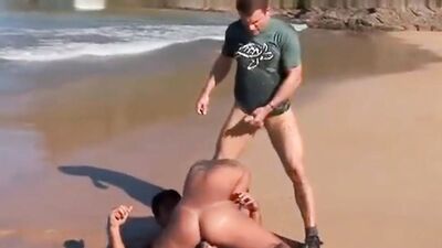 After a hard threesome, the dazzling babe ended up having a mouthful of cum