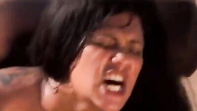 After a hard threesome, the dazzling babe ended up having a mouthful of cum