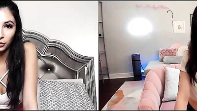 Two lovely chicks are masturbating for one another over camera during a Covid lockdown