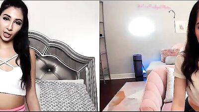 Two lovely chicks are masturbating for one another over camera during a Covid lockdown