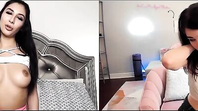 Two lovely chicks are masturbating for one another over camera during a Covid lockdown
