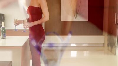 Gorgeous blonde is enjoying sensual oral pleasuring and lovemaking with her boyfriend