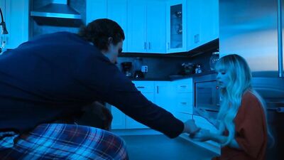 Young blonde sweetheart has her tight ass fingered by her randy stepbrother