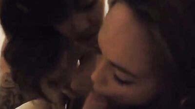 Two horny amateur babes are sharing a fat cock in this POV video