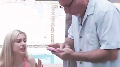 Teen girl will have to blow her old stepdad if she wants her phone back