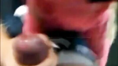 A close-up on an amateur blonde who is using her mouth and face for a BJ