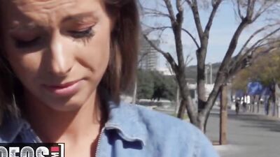 Young chick with tan lines was up for some naughty fun with a stranger