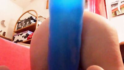 Big ass redhead woman is getting naked and playing with huge balloons