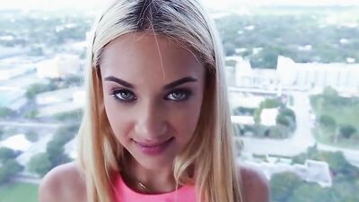 Adorable blonde was ready to take on a big cock with her mouth and pussy