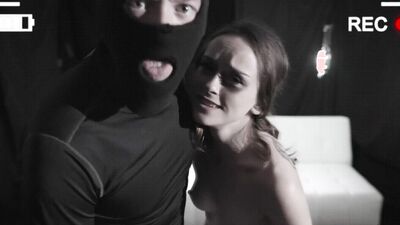 Brunette babe is submitted to a hardcore pussy and anal banging