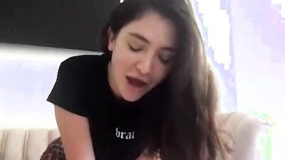Besides skyping, two young girls will masturbate for one another