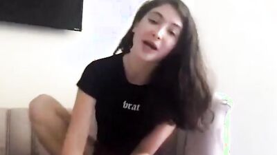 Besides skyping, two young girls will masturbate for one another