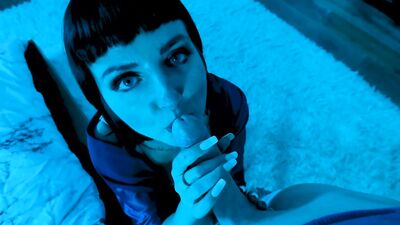 After a quick pussy rubbing, amateur minx treated her lover with a POV blowjob