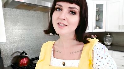 Cute housemaid was asked to provide a monster cock with a blowjob POV style