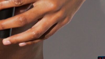 Delightful ebony doll Jahla is a dancer who is blessed with big natural curves