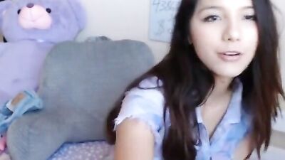 Masturbation session with magic wand on pussy and a dildo up the butt