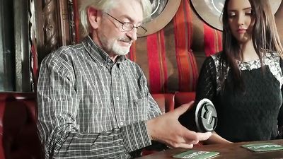 Sexy Teen Likes to get Fucked by Grandpa the old Man Cums on her Tits