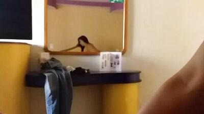 Amateur Latina cougar has her natural tits and butt filmed POV style