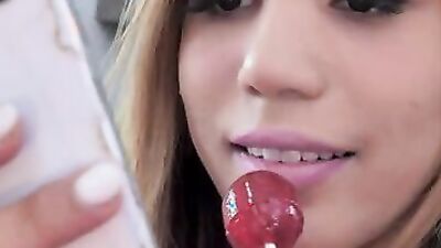 Middle-aged father is going wild on the sweet pussy of a teen girl