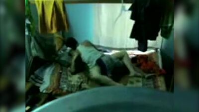 Hidden camera caught a Hindu aunt playing sex games with her cousin