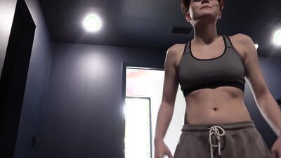 POV MILF got aroused after working out and begged for hardcore sex