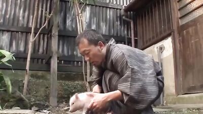Japanese girl has a very hairy pussy that needs to be banged