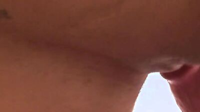 Young blonde lets her partner play with hr pink cunny before giving him a BJ