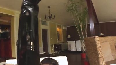 Euro babe adores getting banged up her hungry butt during a DP intercourse