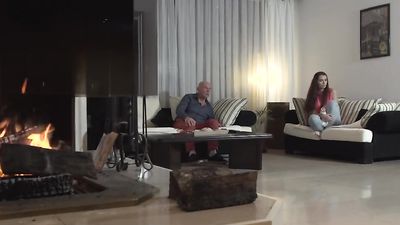 Sugar Daddy Fucks Step-Daughter Tight Pussy goes Deep inside her