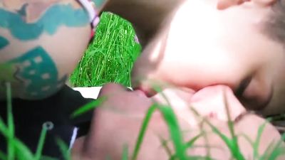 Old Guy Stalking Teen in the Woods and Fucks her Tight Pussy
