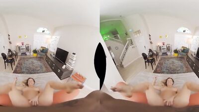 VR cowgirl riding with a smoking hot and busty babe in the main role