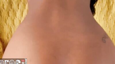 Small tits ebony vixen goes down on a white cock for sucking treatment