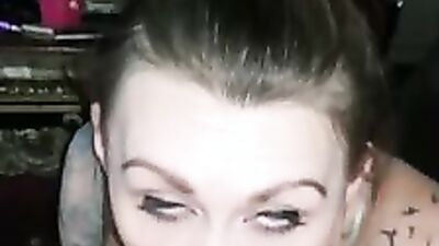 POV amateur harlot has her lips wrapped around the cock