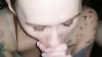 POV amateur harlot has her lips wrapped around the cock
