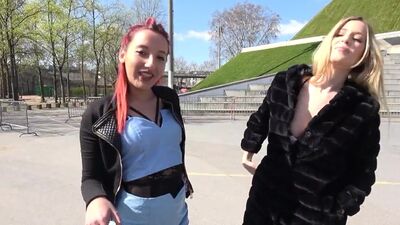 Kinky blonde and redhead are trying out the anal romance in a threesome