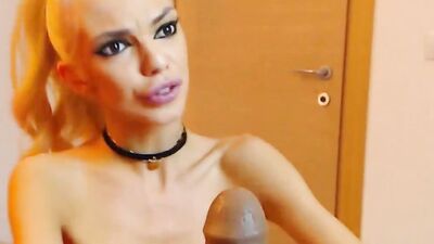 Silicone Blonde Babe On Webcam