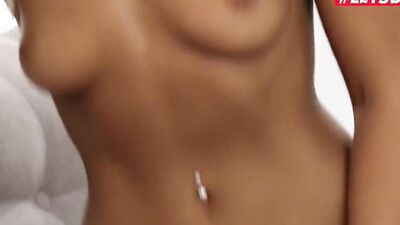 Pussy banging and clit masturbation makes the young sweetheart cum hard