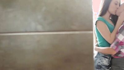 Lesbian blonde and her brunette girlfriend will make each other's cunnies cum