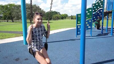Hot Girl Playing At the Park